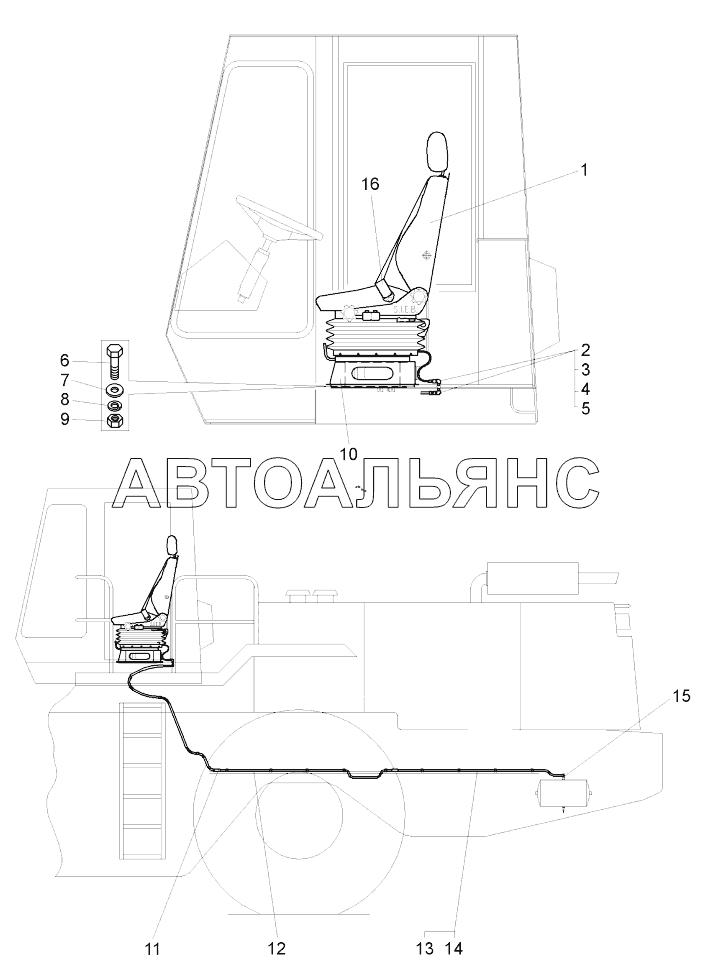Установка сидений ;Mounting of seat