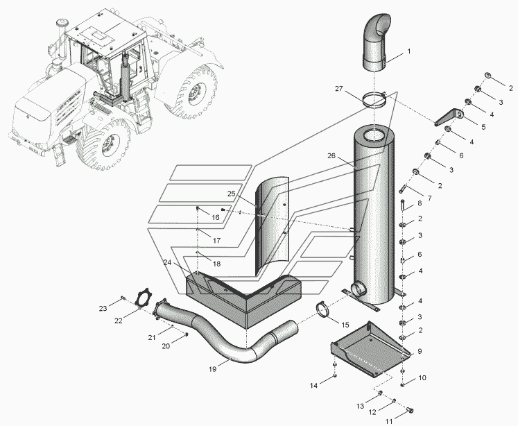 744Р2-1200000-6 Система выпуска отработавших газов