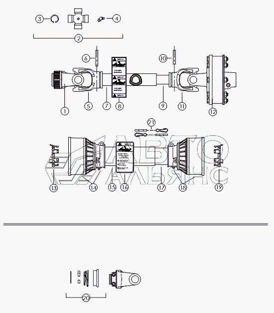 PTO - STANDARD 1 3/8-21 №52402 AND 1 3/4-20 №52400