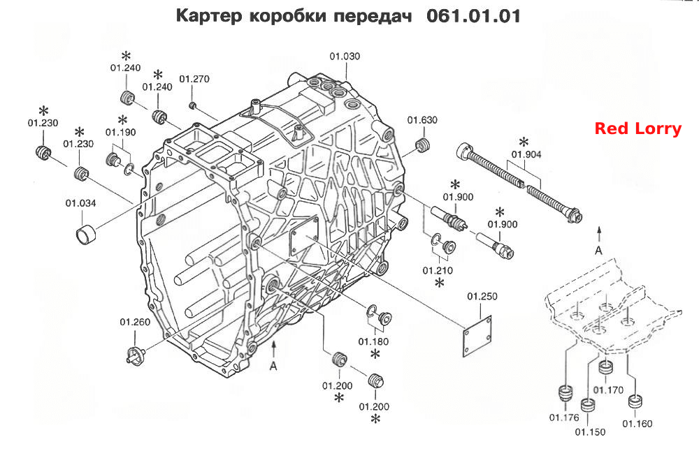 Картер коробки передач 061.01.01