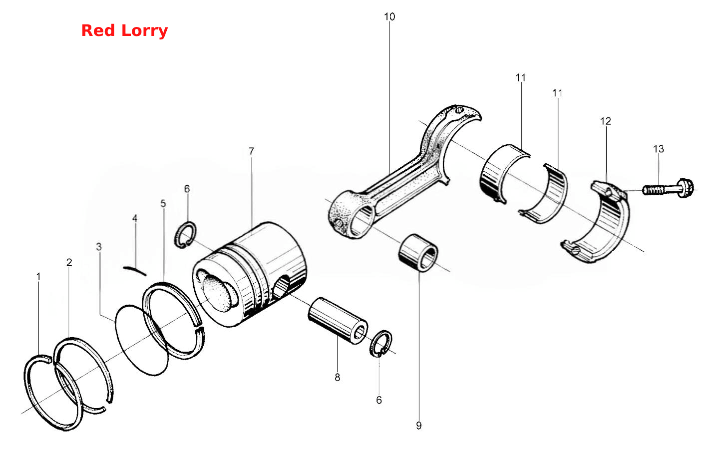 Piston connecting rod assembly