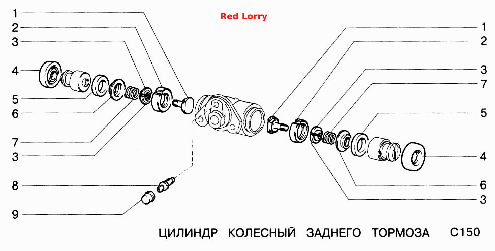 Цилиндр колесный заднего тормоза