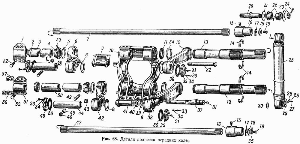 Детали подвески передних колес