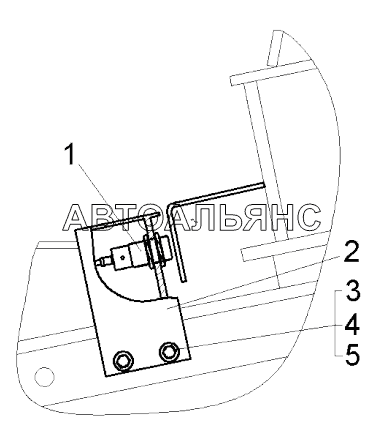 Установка датчика положения платформы;Mounting position sensing platform