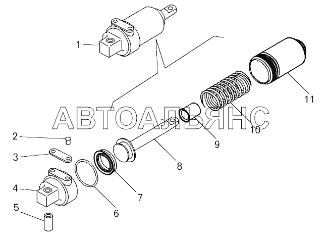 Цилиндр пневматический ;Pneumatic cylinder