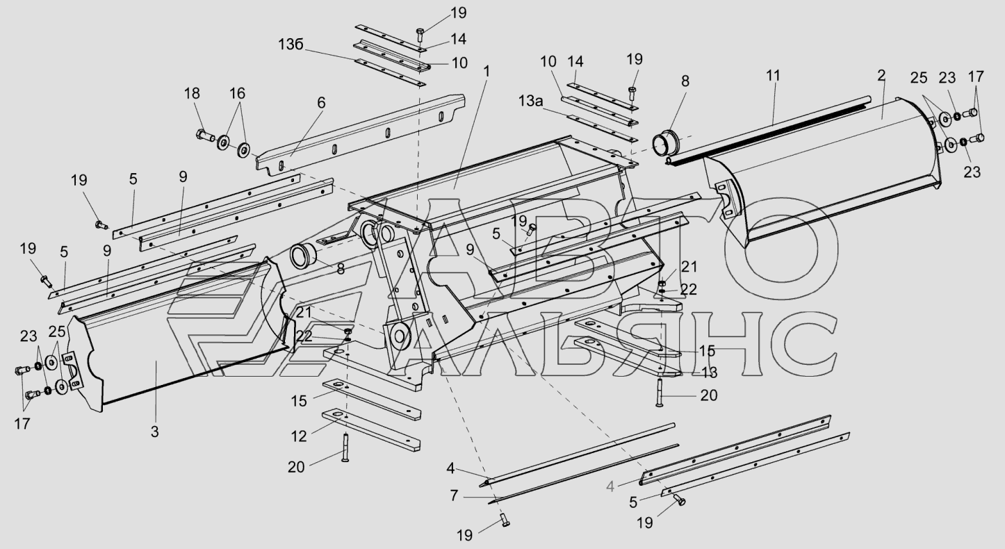 Устройство доизмельчающее КВС-1-0148310 (установка кожухов)