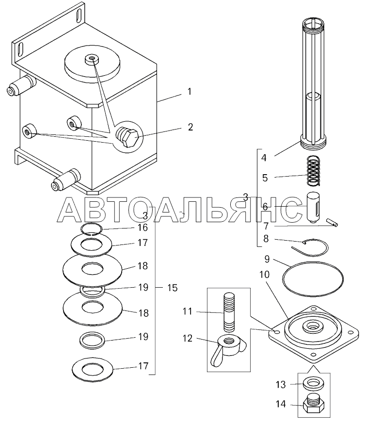 Обогреватель топлива с фильтром ;Fuel heater with filter of Dozer BELAZ-