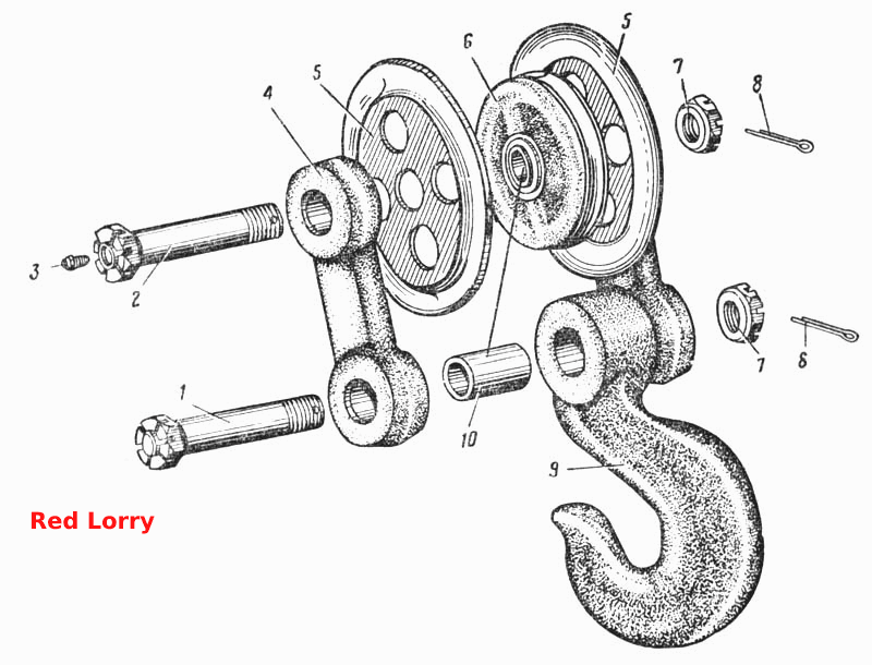 Блок лебедки (Рис. 135)