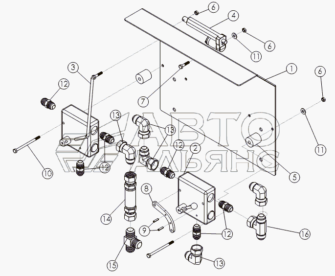 VALVE GROUP: DUAL MOTOR SCRUB