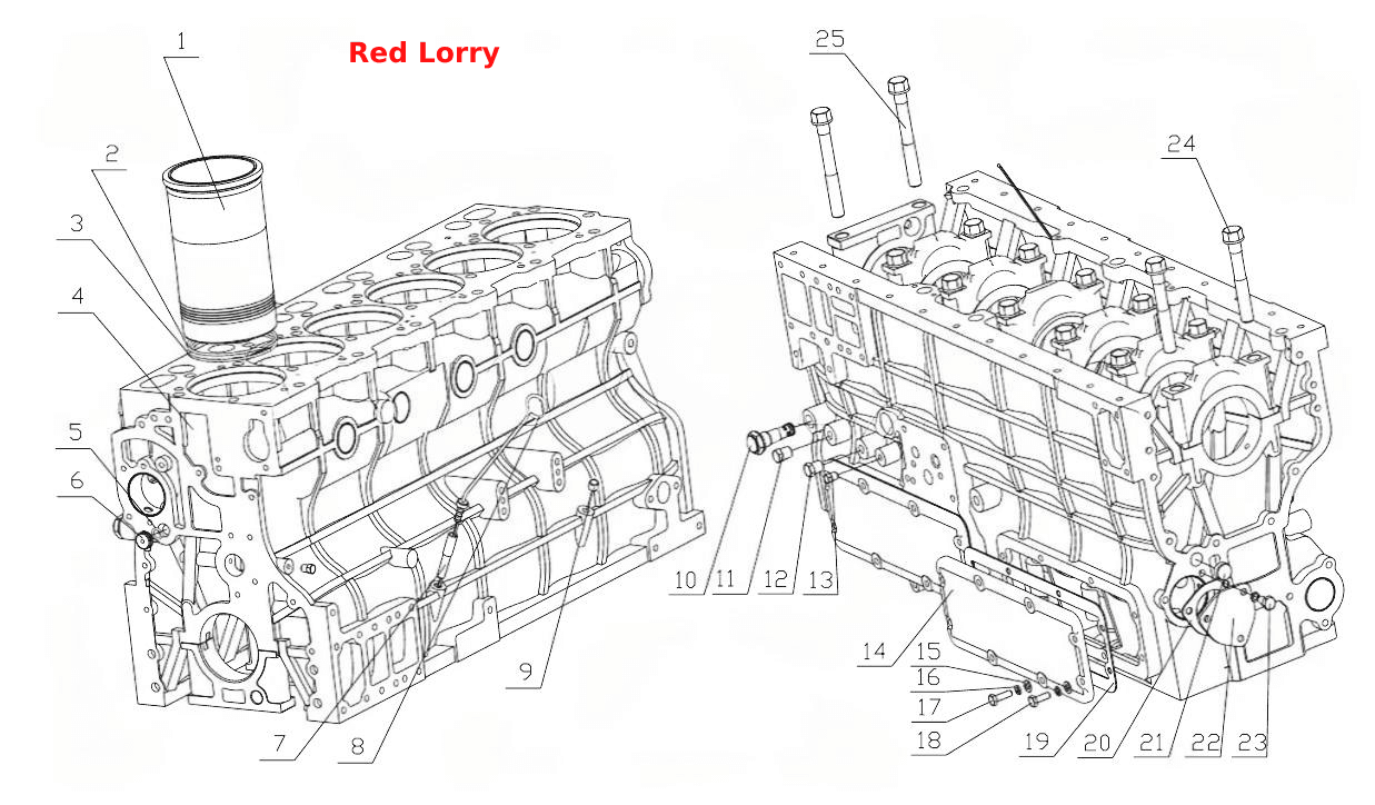 B7615-1002000/03 Cylinder Block Assembly