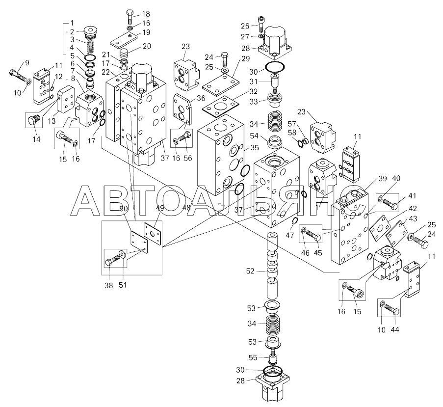 Гидрораспределитель (75306-8606100-10);Hydraulic distributor