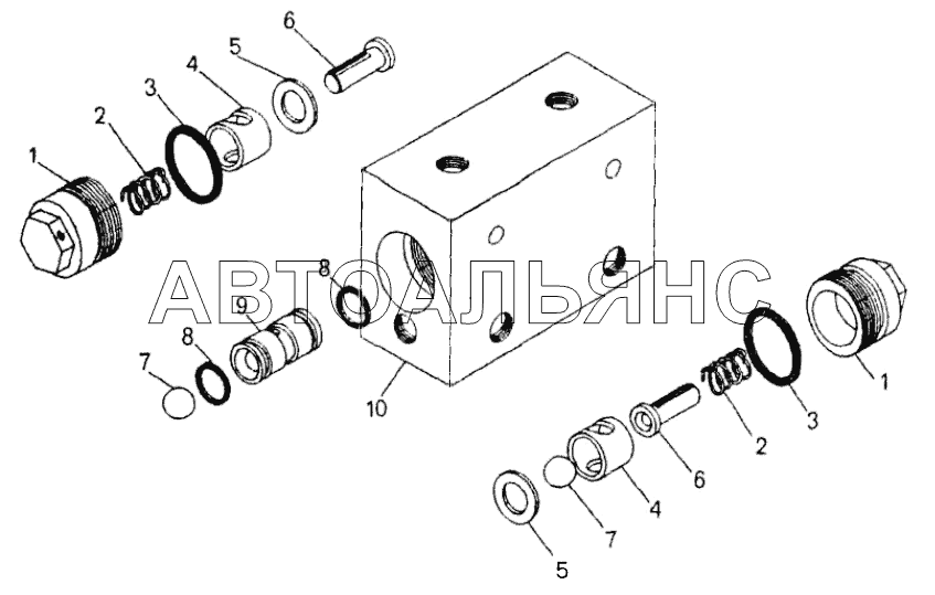 Двойной защитный клапан;Dual safety valve