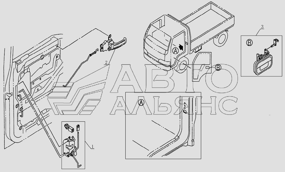 6105E0 Door lock assembly