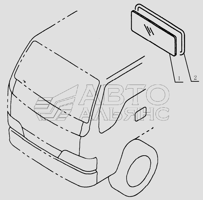 5603D0 Rear windshield