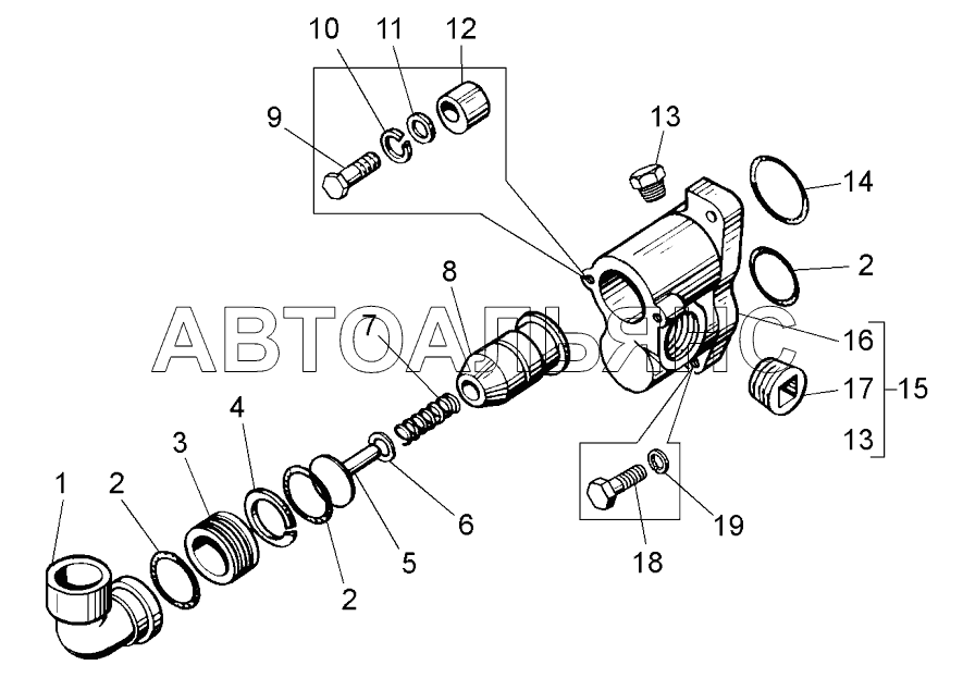 Трубопровод подводящий и подпорный клапан ;Supplying pipeline and pressure sustaining valve