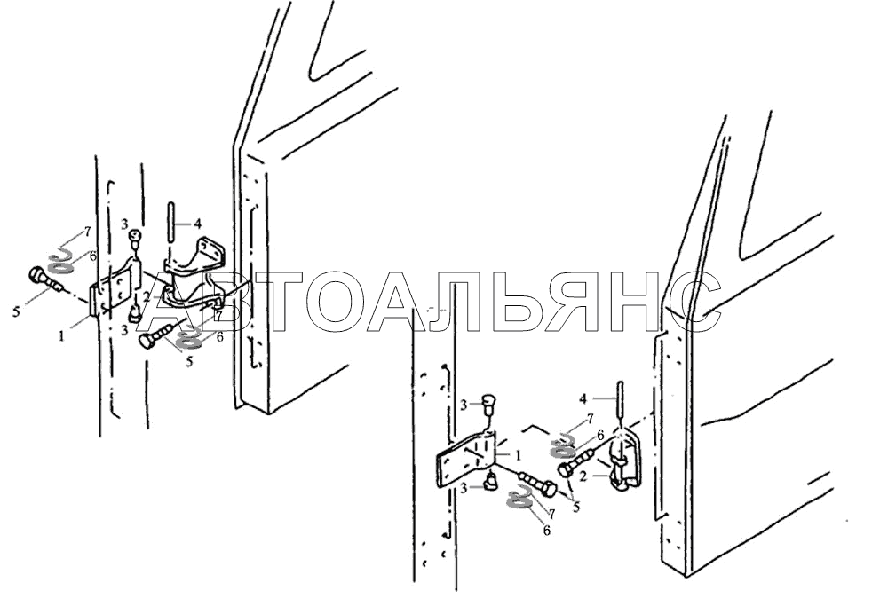 DOOR HINGE LEFT AND RIGHT