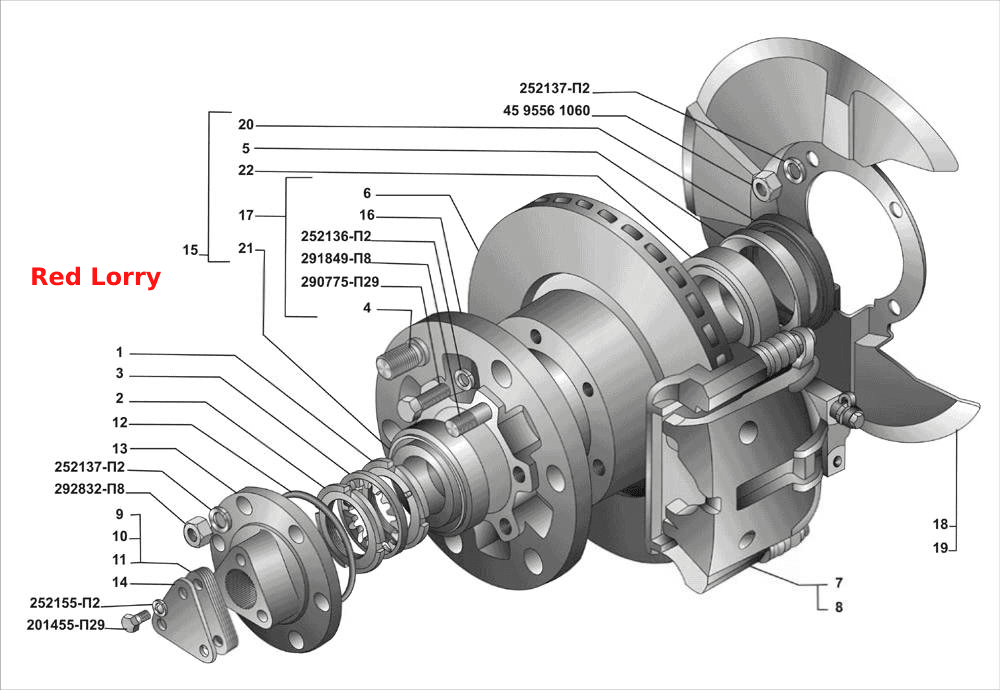 Ступица переднего колеса. Дисковый тормоз