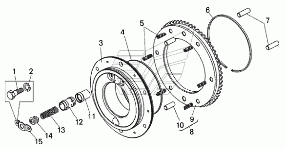 Поршень фрикциона БелАЗ-7540А