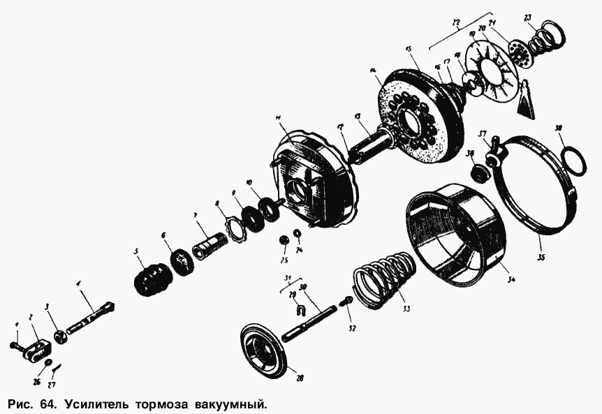 Усилитель тормоза вакуумный