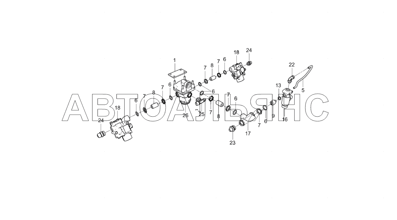 3297-3542007-80 Блок управления тормозами второго контура