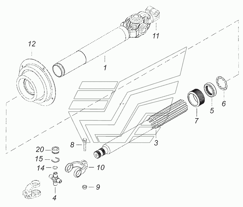 5297-3422010-30 Вал карданный рулевого управления
