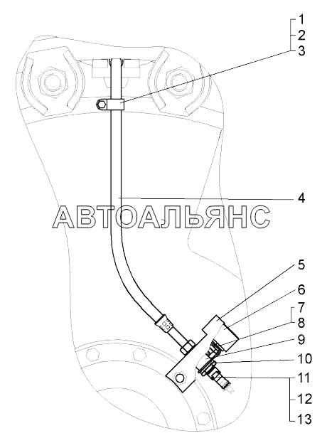 Установка корпусов СКТ передних колес (75570-3116004-10);Mounting of CKT bodies in front wheels