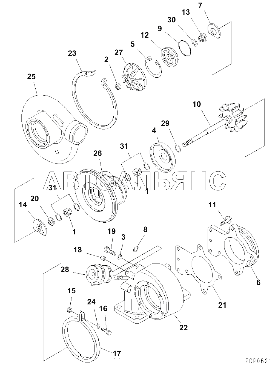 TURBOCHARGER (INNER PARTS) (#21271444-)