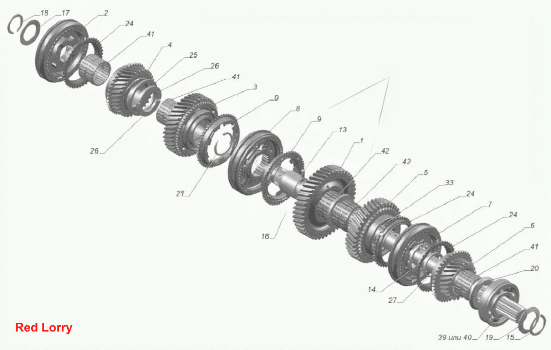 3302-1701100-30. Вал вторичный