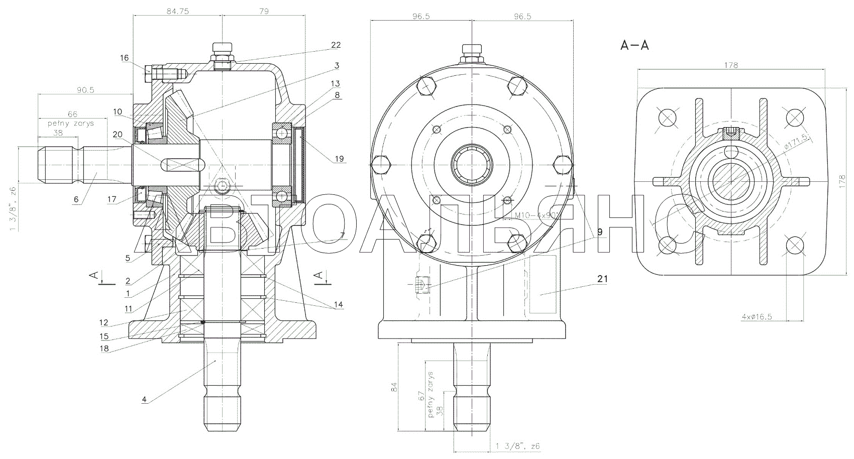 Редуктор бруса 015-04.101.LS MIPS-015-007
