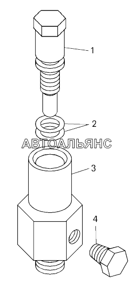Клапан соединительный (75212-3408430);Connective valve