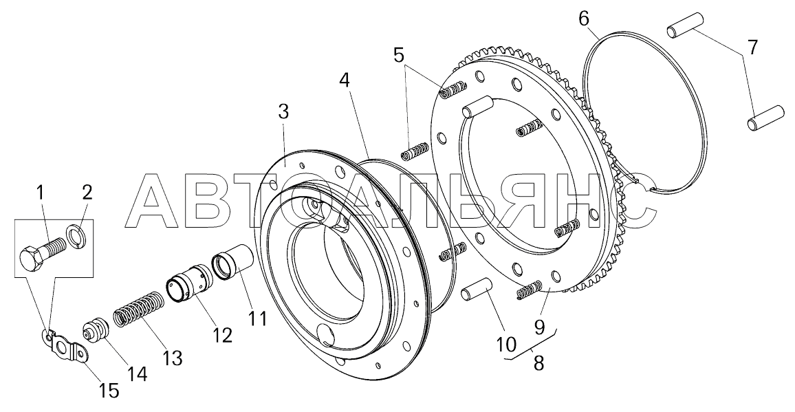 Поршень фрикциона;Piston of friction clutch
