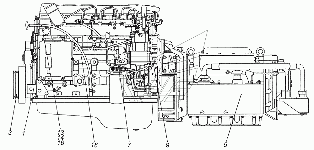 52974-1000263-10 Агрегат силовой, укомплектованный для установки на автобус