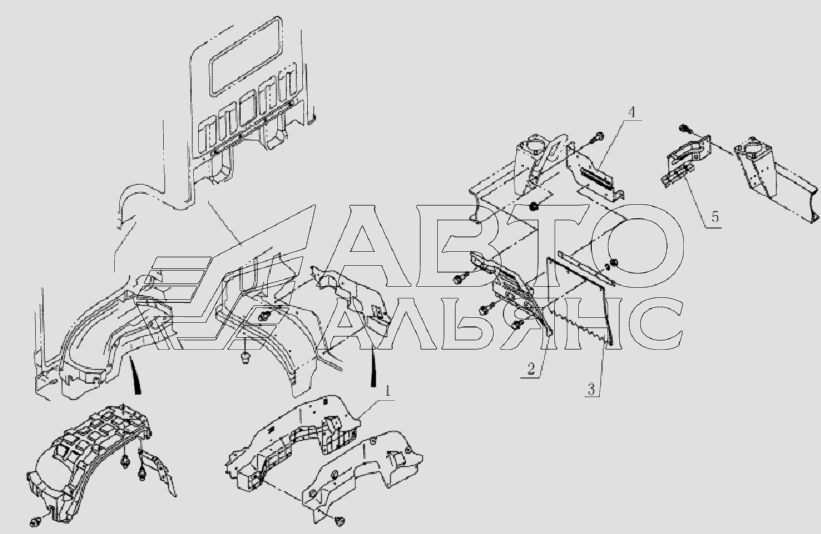 8403D4 Front keep-off mud board