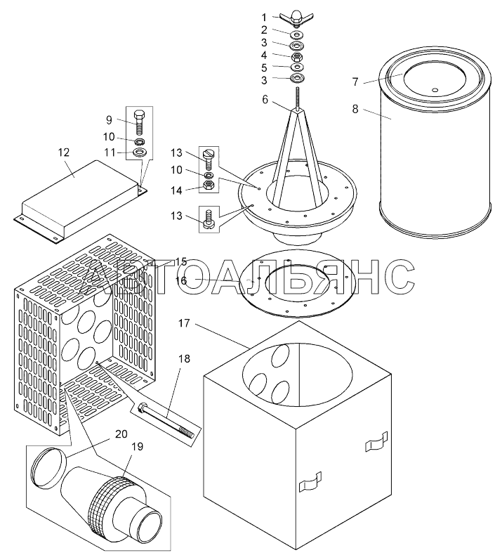 Фильтр воздушный (75131-1109010);Air filter