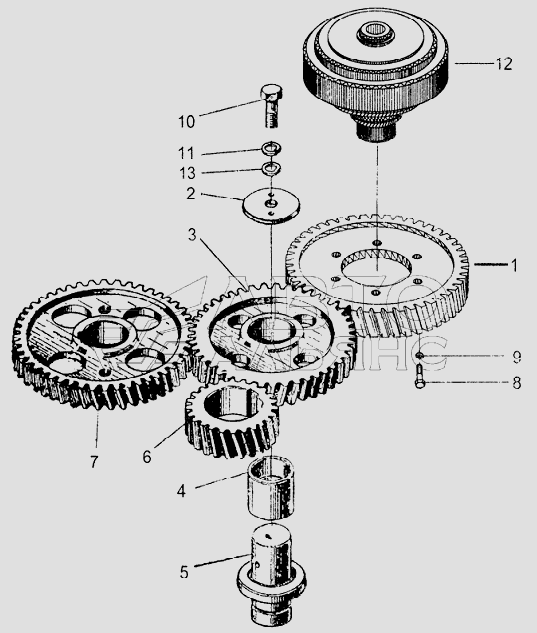 Timing gear train