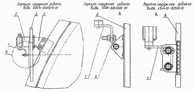 Установка зеркала заднего вида