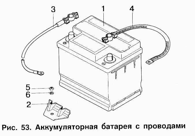 Аккумуляторная батарея с проводами