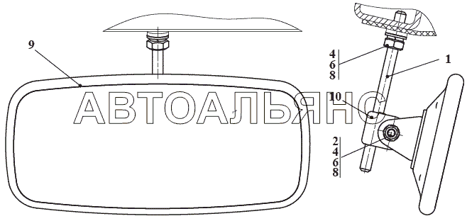 Зеркало внутреннее.