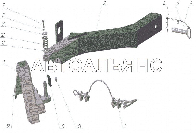 ПРИЦЕПНОЕ УСТРОЙСТВО, ПРИМЕНЯЕМОСТЬ: СТВ12/12У, СТВ8К/8КУ, СТВ6К/6КУ, СТВ8Д/8ДУ, СТВ6Д/6ДУ