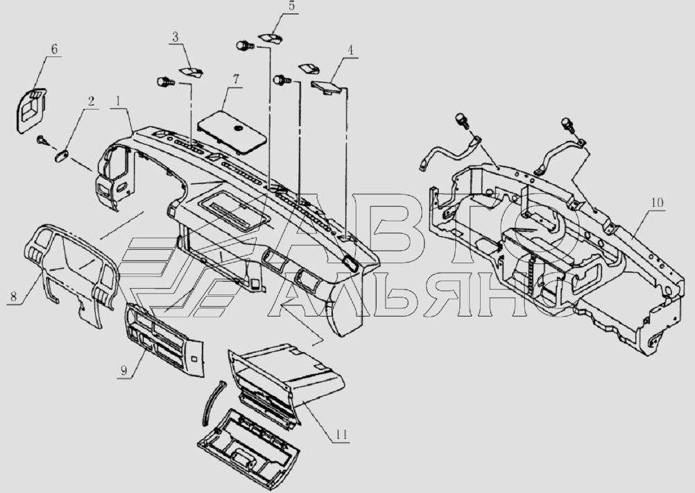 5305D114 Instrument panel assembly