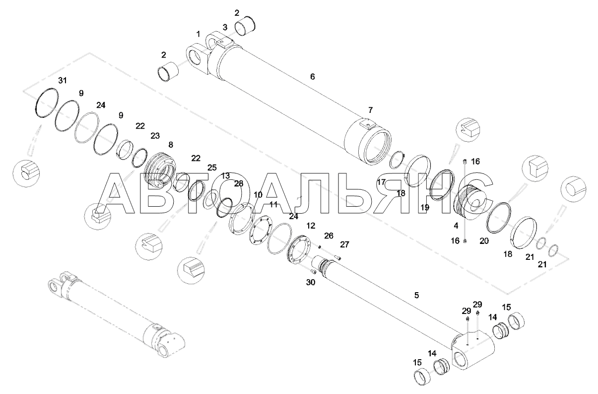 12554355 Hydraulic cylinder, в„–1
