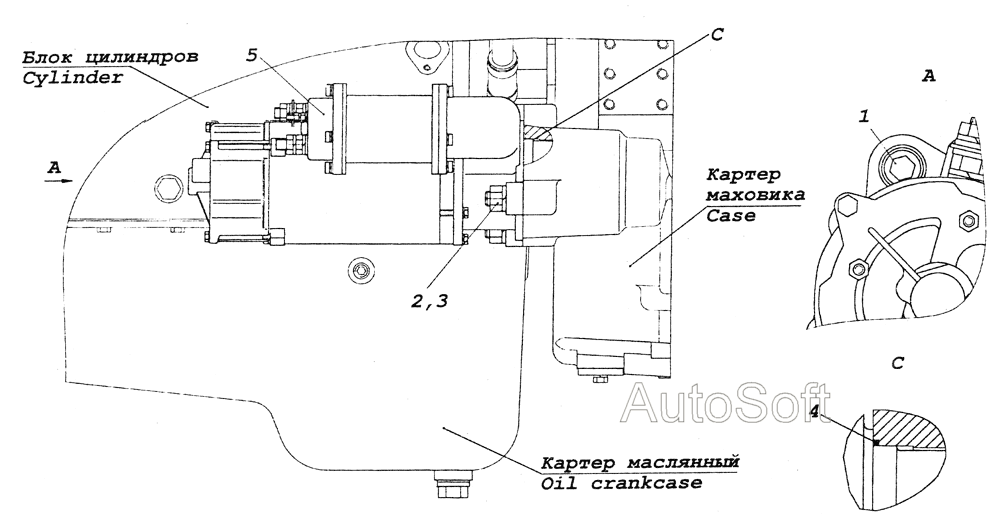 740.50-3708005 Установка стартера