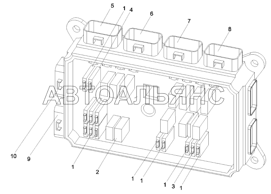 60076986 Box, distribution, power, central