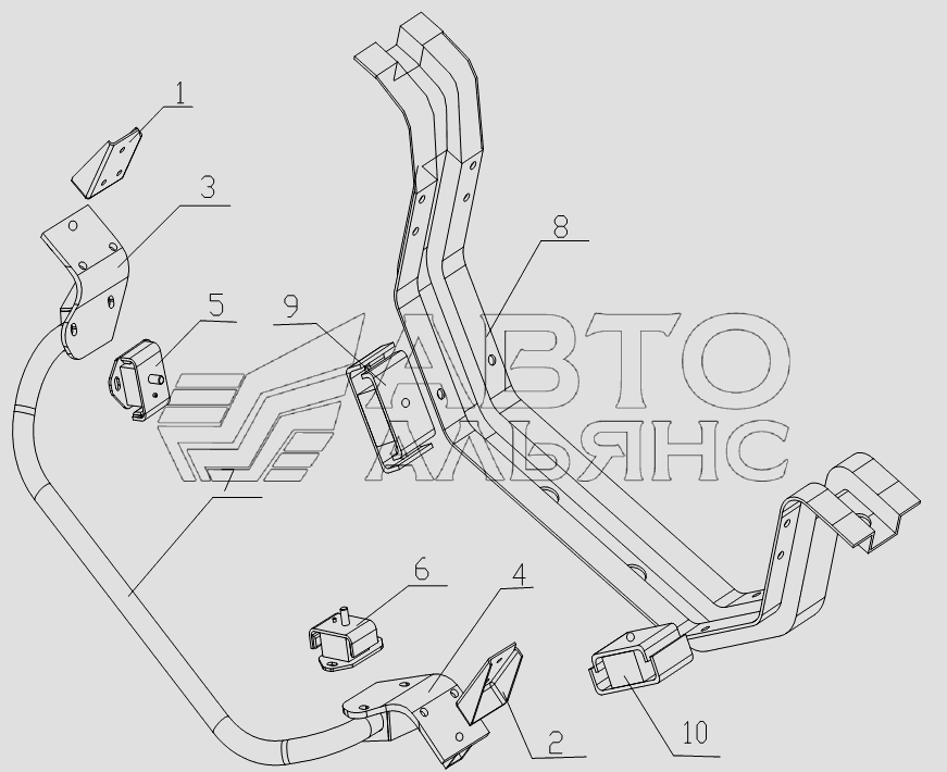 1001D4 Engine suspension