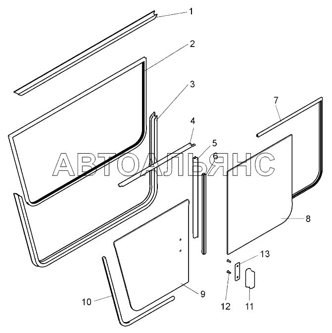 Окно раздвижное (7555В-5403010);Sliding window