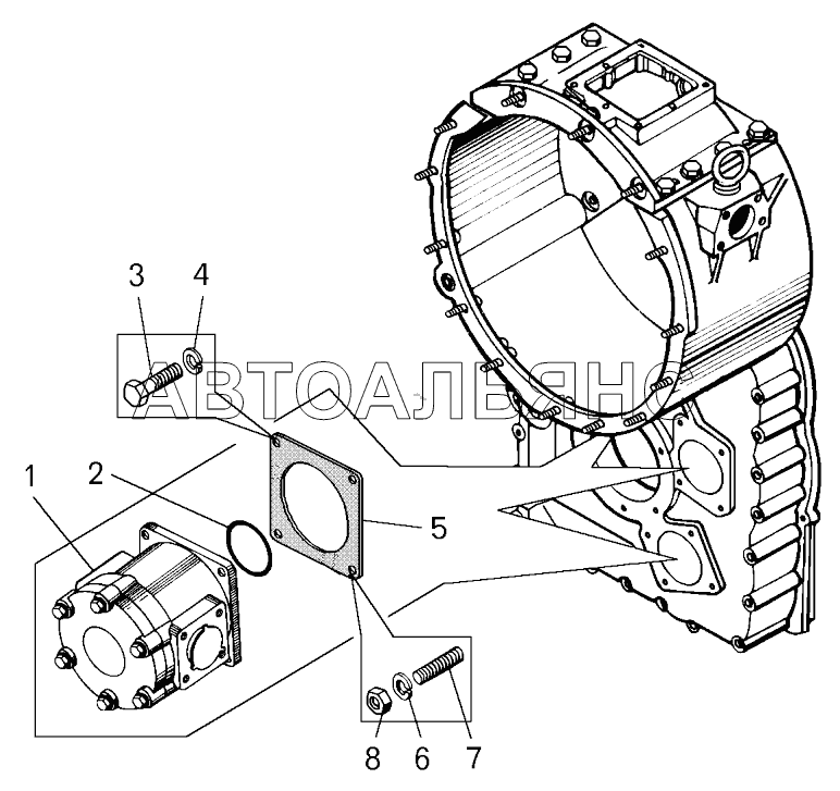 Установка насосов;Mounting of pumps