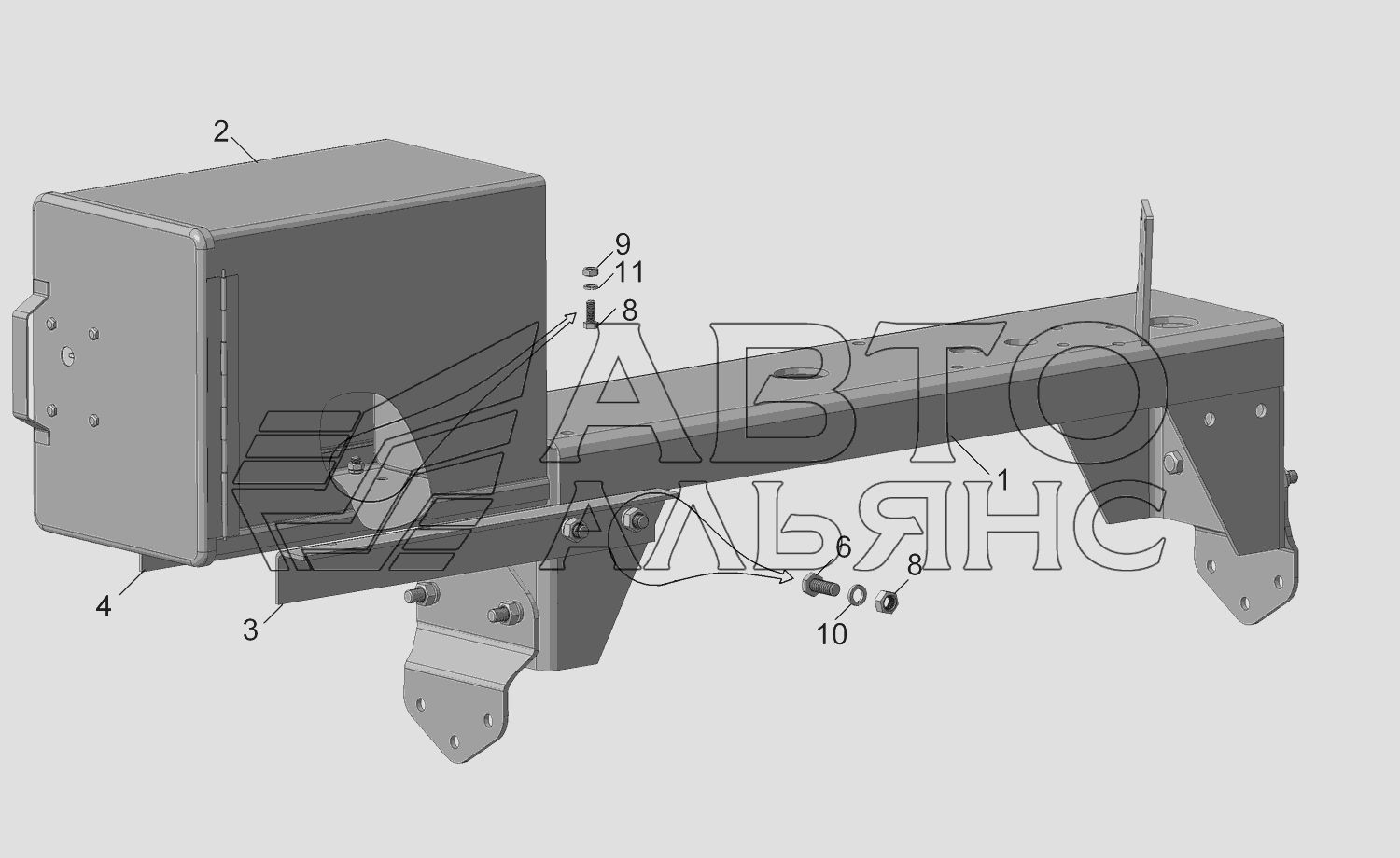 66063-3919005 Установка ящика для ЗИП