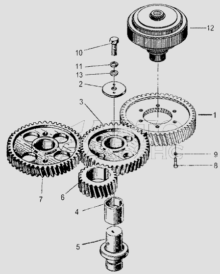 Timing gear train