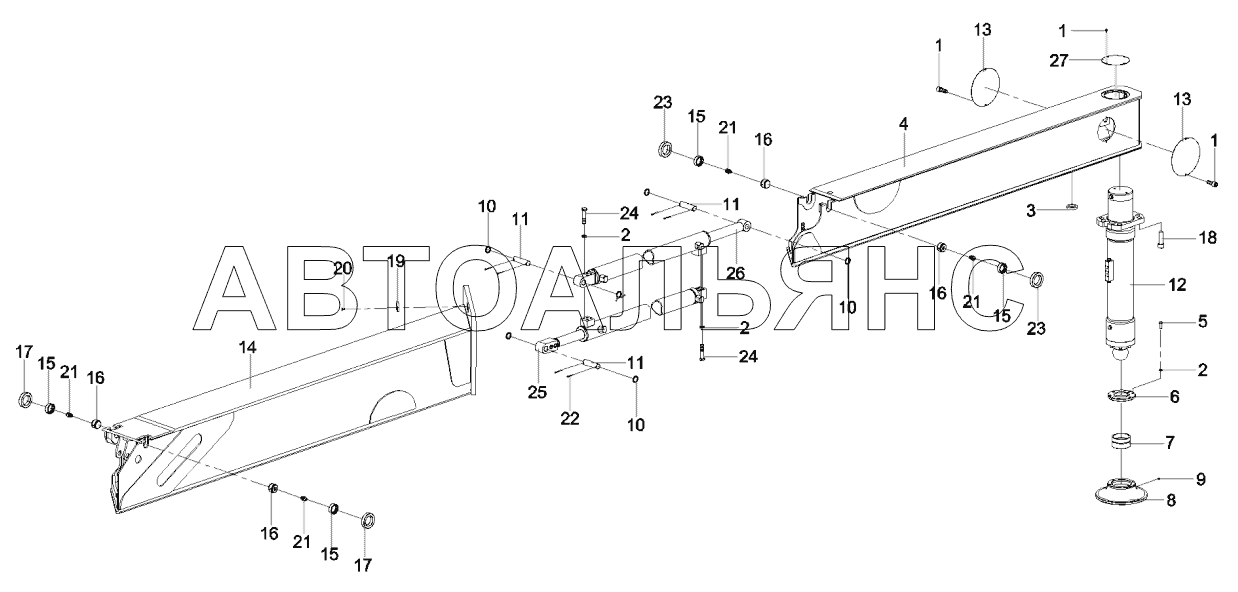 12637820 Outrigger, front, right