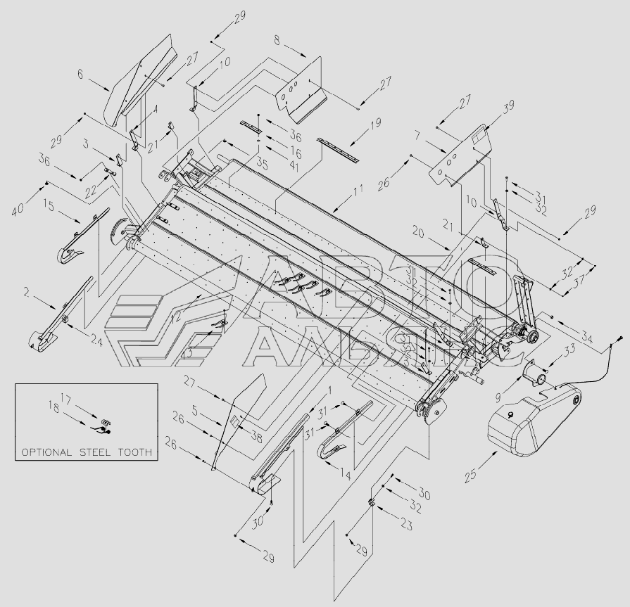 DRAPER AND SHIELD ASSEMBLY (12’ SMALL SEED)
